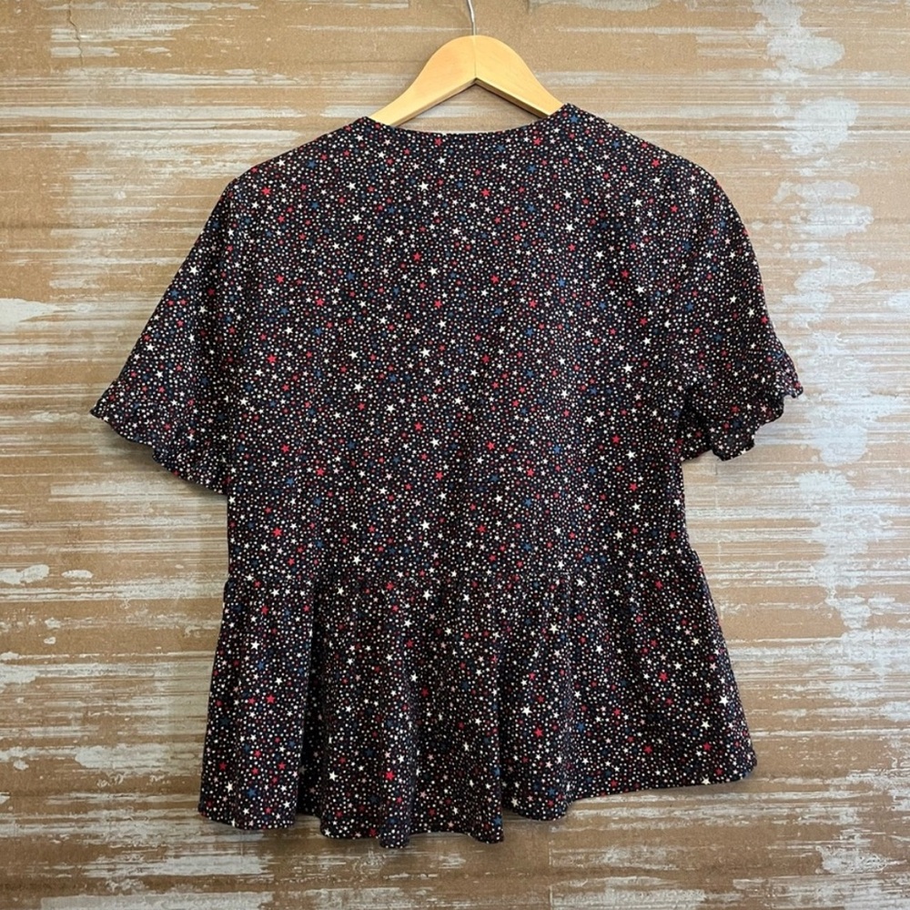 Madewell Studio Ruffle Hem Top Starry Night Preppy Boho Summer - Picture 6 of 6